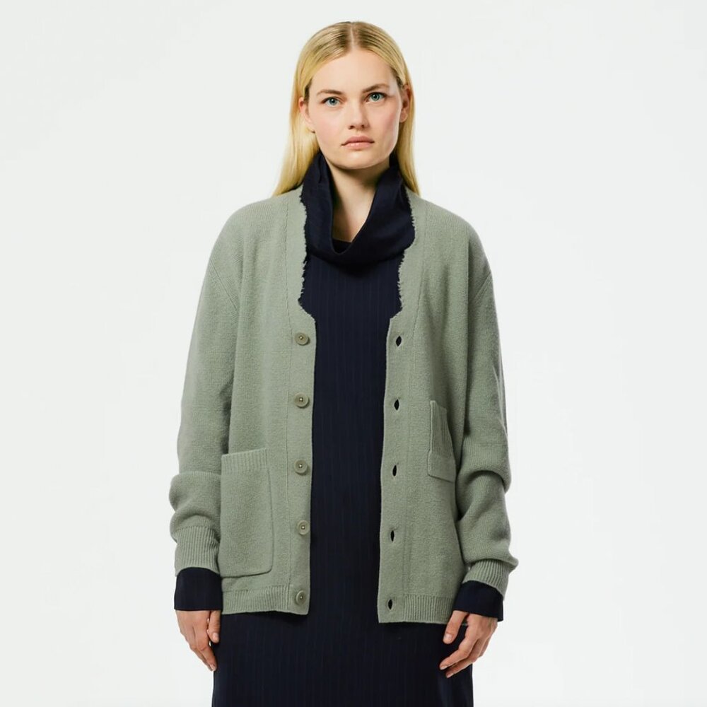 Tibi Soft Lambswool Distressed Cardigan